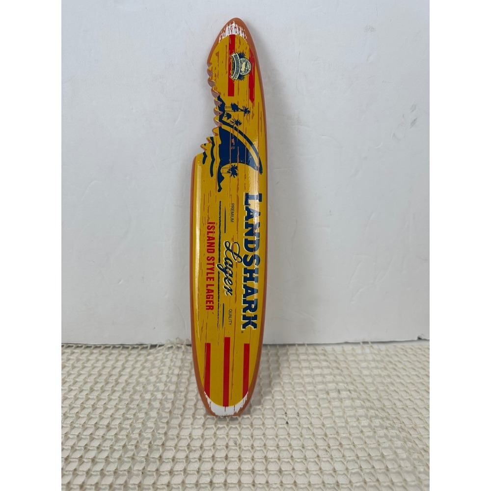 Landshark Lager Beer Tap Handle Surfboard Shark Bite Island Style Ye 11" NEW